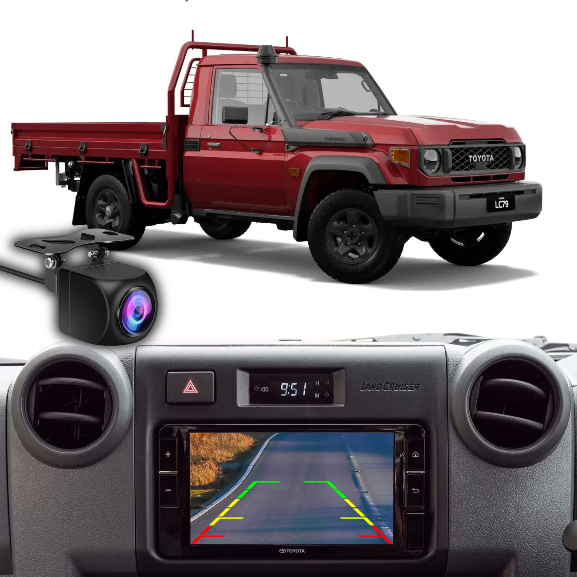 InstallPRO Reverse Camera Kit Suitable for 2024+ Toyota LandCruiser 70 Series